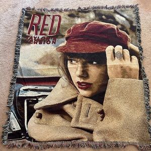 Red Taylor’s Version Tapestry Blanket
